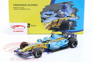 Fernando Alonso Renault R26 #1 2nd Brazil GP Formula 1 World Champion 2006 1:18 Minichamps