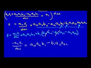 3.2.08-Linear Algebra: Cramer's Rule Supplement--Solving for X1