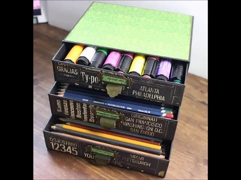 Graphic 45 Chipboard Drawer Chest Tutorial