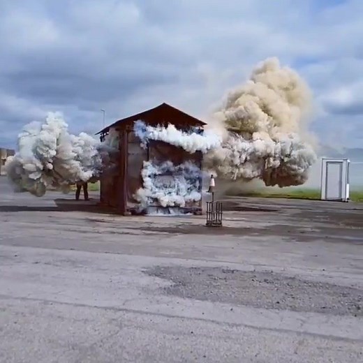 Fire behaviour: Backdraft • In this backdraft demonstration video via @strongthing_strongerfringe you see a slow motion backdraft recorded at FSC Moreton. It allows you get a greater perspective this fire phenomena. • As oxygen is re-introduced to the under ventilated fire it’s able to burn more efficiently again. You see the violent, turbulent smoke being expelled under pressure from all gaps before igniting it’s way along the unburnt products of combustion with explosive force. • From @ukfirem