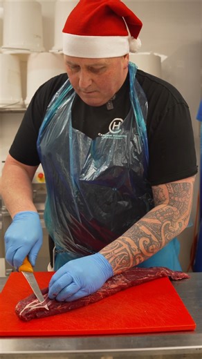 🥩 Premium Beef Eye Fillet - A Christmas Centrepiece Worth Celebrating ✨ This festive season, elevate your Christmas table with a whole premium beef eye fillet, beautifully trimmed and prepared by our master butcher, Rob Cameron. Each fillet is expertly hand-trimmed, vacuum-packed, and ready for you to take home and create a truly unforgettable feast. Tender, elegant, and full of flavour! The perfect choice for those who appreciate the finer things at Christmas. 🎄 Available now for Christmas or