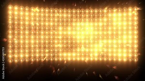 Stage Lights. The Gold LED VJ Lights stock motion graphics video is an awesome bit of video that features LED light patterns flashing randomly and gold triangle particles falling down randomly. Stock Video