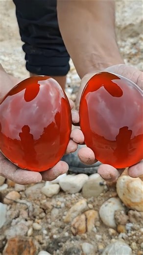 INSANE Red Crystal Inside Stone 😳💎 You Won’t Believe This! #crystals