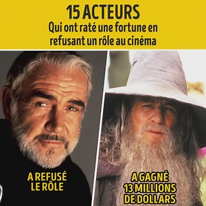 15 Acteurs qui ont perdu une fortune en refusant un rôle dans un film | Sympa