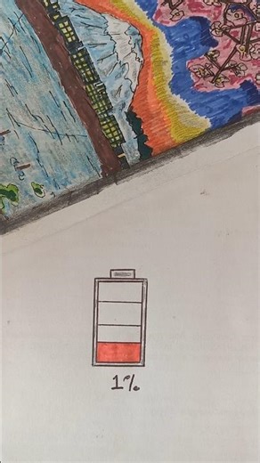 how to draw a battery