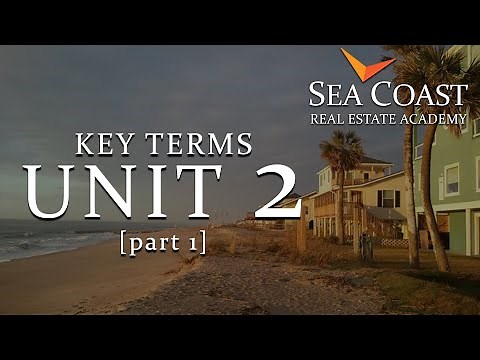 Unit 2 Key Terms [part 1] | Real Estate Exam Prep for North Carolina