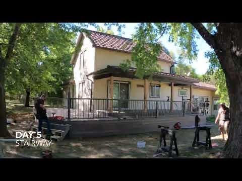 Crazy Fast Time Lapse | Farmhouse Porch to Modern Trex Deck Transformation