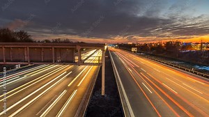 Germany autobahn world-famous as the highway without a speed limit, munich germany.