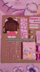 rating some of my favorite fidget board items of 2025 💕 #fidgets #fidgetboard #asmr #fyp #diy | Sanriolve