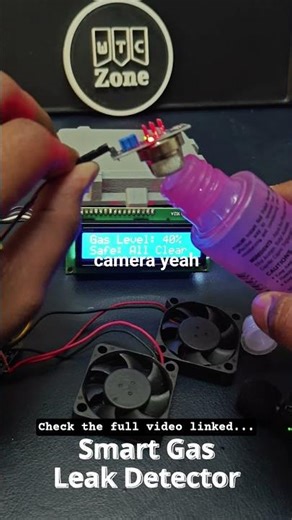 Arduino Gas Leak Detector Turns Fan ON Automatically! 🔥🚨 #shorts #gas #diy