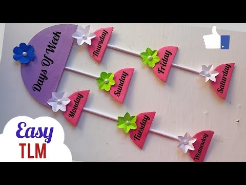 Days Of Week TLM| Days Of Week Project Ideas| Maths TLM Easy| TLM for primary school| Days Of Week