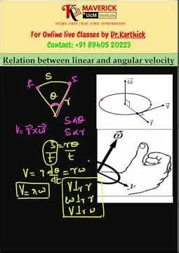Relation between linear and angular velocity/Class 11/Circular Motion/Dr Karthick