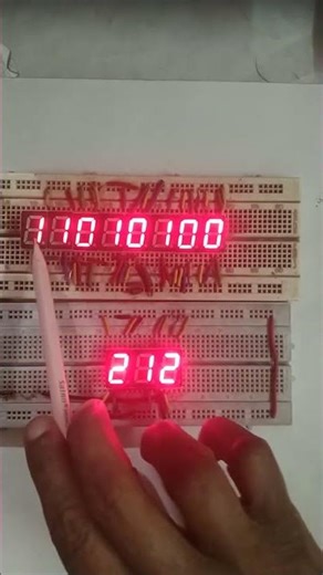 8 BITS BINARY NUMBER CONVERT INTO DECIMAL-212