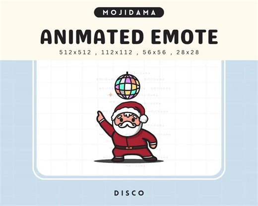 Santa Disco Animated Emote: Christmas Twitch Dance Animation Merry Xmas Stream - Etsy