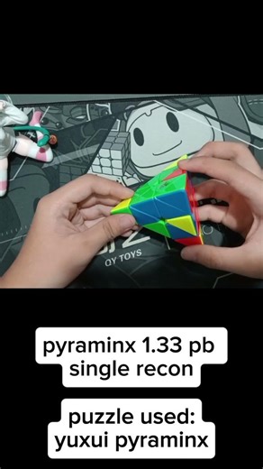 1.33 PYRAMINX PB SINGLE RECONSTRUCTION #cubing #speedcubing #rubik #rubik #speedsolving #cubers