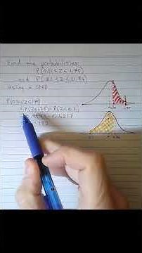 Finding normal probabilities with a table: Z between two values #probability #normaldistribution