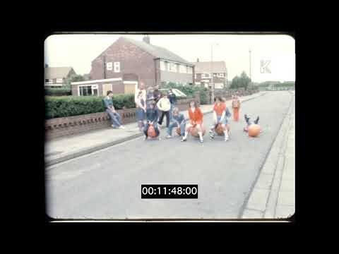 1970s UK, Silver Jubilee Street Party, Space Hopper Race