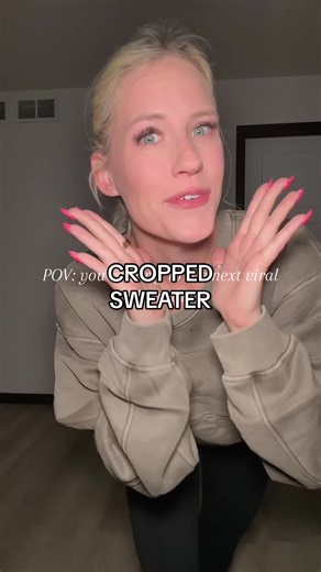 This crop sweater is the perfect mix of cute   comfy—your fall wardrobe essential. 🍂🧶 #CropSweater #CozyAndCute #FallOutfitInspo #WardrobeGoals #EffortlessStyle