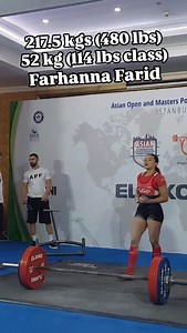 27K views · 4.4K reactions | Farhanna keeps the 52 kg Deadlift World record in a strangle hold. @asian.powerlifting.federation Open World record 217,5 (52kg) by Farhanna Farid from Singapore  @theipf @powerliftingsingapore @farhannafariddd | King of the Lifts | Facebook