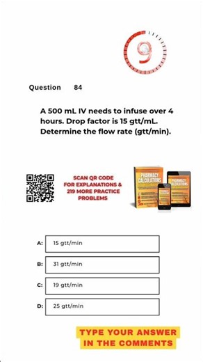 Pharmacy Calculation Questions & Answers: Question #084!