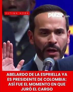 OFFICIALLY PRESIDENT: Abelardo de la Espriella assumes command of Colombia this August 7th
