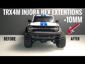 TRX4M Injora +10mm Hex Extension Upgrade, How to Install & Comparison Footage