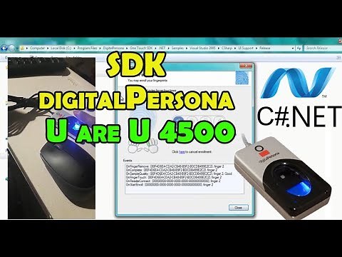 SDK digitalPersona U are U 4500 .Net