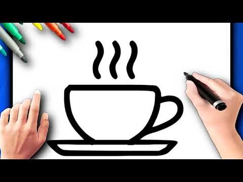 COMMENT DESSINER UNE TASSE DE CAFÉ ? TASSE DE THÉ FACILE – ÉTAPE PAR ÉTAPE