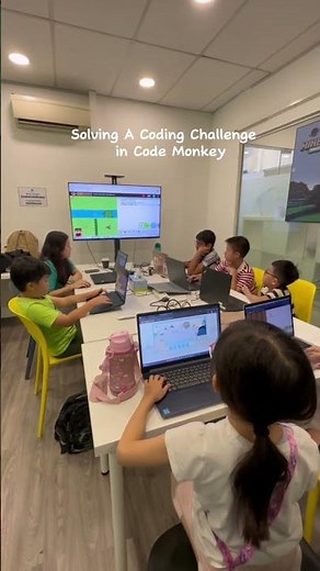 Watch as our Coding Olympics kids tackle a challenge in Code Monkey! 🐵💻✨