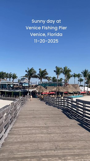 Sunshine at Venice Fishing Pier, Florida 11-20-2025 See my favorite photo taken of this view: https://liesl-walsh.pixels.com/featured/a-night-at-sharkys-venice-florida-liesl-walsh.html #veniceflorida #venicefishingpier #florida #gulfcoast | Liesl Walsh Photography