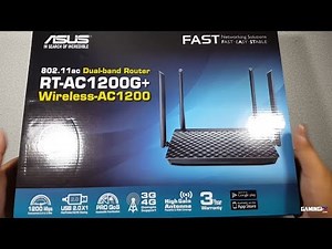 ASUS RT-AC1200G+ Wireless-AC1200 802.11ac Dual-band Router Unboxing