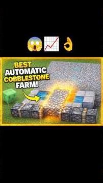 Easiest Automatic Cobblestone Farm for Minecraft PE #redstonetutorial #redstonehacks
