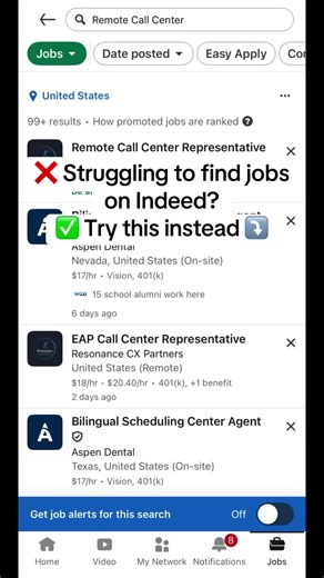 Struggling to find customer service jobs on Indeed? LinkedIn has way more opportunities than you think 👀 Subscribe for daily job search, resume, and interview tips 💼✨