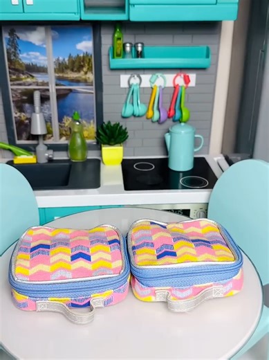 Packing Miniature School Lunches for Dolls