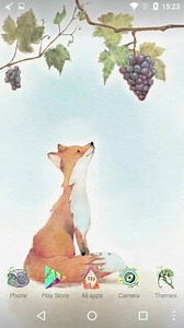 ‘What does the fox say?’🦊 Super cute Icon Packs and watercolor wallpaper make the whole theme show a lot wisdom. Do you love it?😋 Best and cool theme ever! And give a thumb to our brilliant designer! | CM Launcher