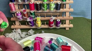 Madam Sew Semi Clear Sewing Bobbin Clips, 16pc Bobbin Thread Holder Clamps Fit M, L and A Type Sewing and Quilting Bobbins – Control Thread Ends and Secure Bobbins for Sewing Thread Storage