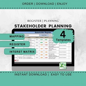 Stakeholder Management Templates, Stakeholder Planning Bundle, Stakeholder Analysis and Stakeholder Mapping, Stakeholder Team Planning - Etsy