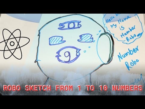 1 to 10 Numbers Turned into Robot Sketch 🤖 | Fun Drawing for Kids #robot #sketch #creative #kidsart