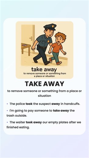 Take Away - English Phrasal Verbs #phrasalverbs #vocabulary #takeAway #english #learnenglish