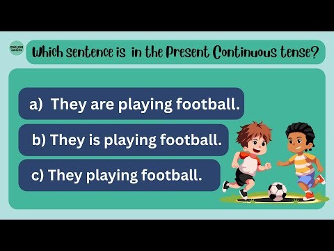 Present Continuous Verb Quiz with Pictures Quiz | English Quizzes |Learn English with Fun