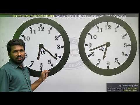 #35 | Clocks and Calendars | General Aptitude | COMPLETE COURSE | GATE 2024 | Christy Varghese
