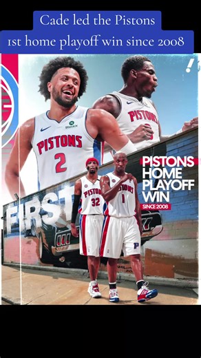 #nba #playoffs #basketball Cade Cunningham led #detroitpistons vs #orlandomagic and the series is 1-1. 1st home playoff win since 2008 @Detroit Pistons