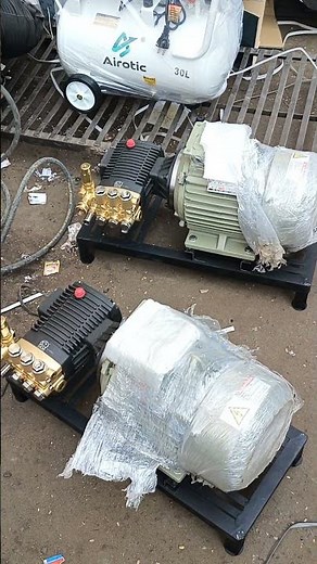 350-400 BAR TRIPLEX PLUNGER PUMP WITH 5 HP MOTOR SET 💥🤩 WHATSAPP FOR ORDER ☎️ 9726255752 ☎️