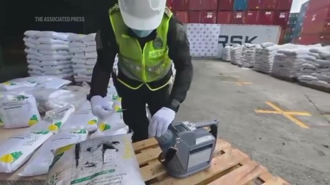 Colombian police seize 8.2 tons of cocaine intended for shipment to Europe