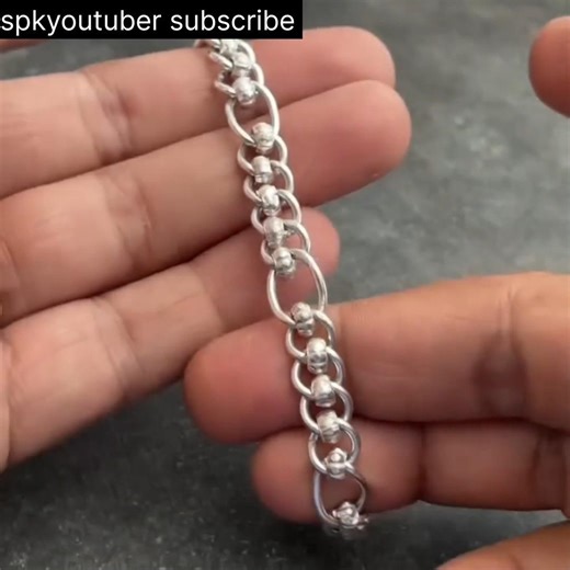 Amazing Design Silver Wire Chain Bracelet Make a jewellery #spkyoutuber #jewellery