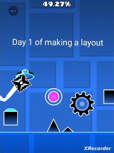 Day 1 of making a layout #gd #geometrydash #shorts #gdlayout