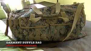 A Veteran demonstrates our new garment & duffle bag. Video is 2 minutes, 46 seconds. Bag is available in 8 colors: ABU http://www.militaryluggage.com/ABU-Garment-Duffle-Bag-p/9955-abu.htm ACU http://www.militaryluggage.com/ACU-Garment-Duffle-Bag-p/9955-acu.htm Black http://www.militaryluggage.com/Black-Garment-Duffle-Bag-p/9955-blk.htm Coyote http://www.militaryluggage.com/Coyote-Garment-Duffle-Bag-p/9955-coy.htm Digital Desert http://www.militaryluggage.com/Digital-Desert-Garment-Duffle-Bag-p/9