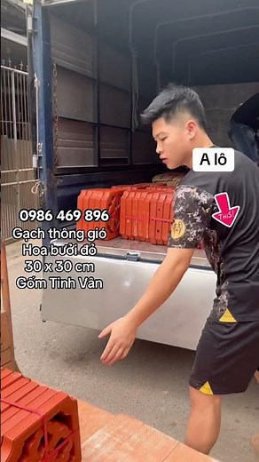 Gạch thông gió gạch bông gió trang trí hoa bưởi đỏ gốm đất nung bát tràng gốm tinh vân cao cấp 30cm