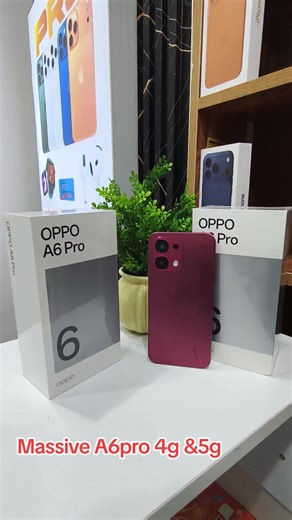 ☎️0728368862 Oppo A6 Pro 4G features. AvailableSeptember, 2025 Operating system Android 15, ColorOS 15 Chipset MediaTek Helio G100 Camera resolution 50MP F1.8 2MP F2.4 Front camera resolution 16MP F2.4 Display size 6.57 Inches, 1080 x 2372 Pixels Display typeAMOLED Screen, 1B Colors RAM 8GB LPDDR4X Storage 256GB UFS 2.2 Battery 7000mAh