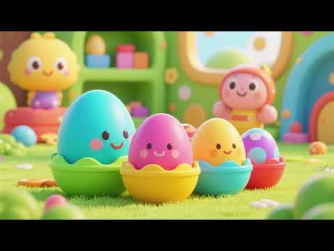 Colorful Eggs Learning for Toddlers 🥚🌈 | Learn Colors | Fun Nursery Rhymes